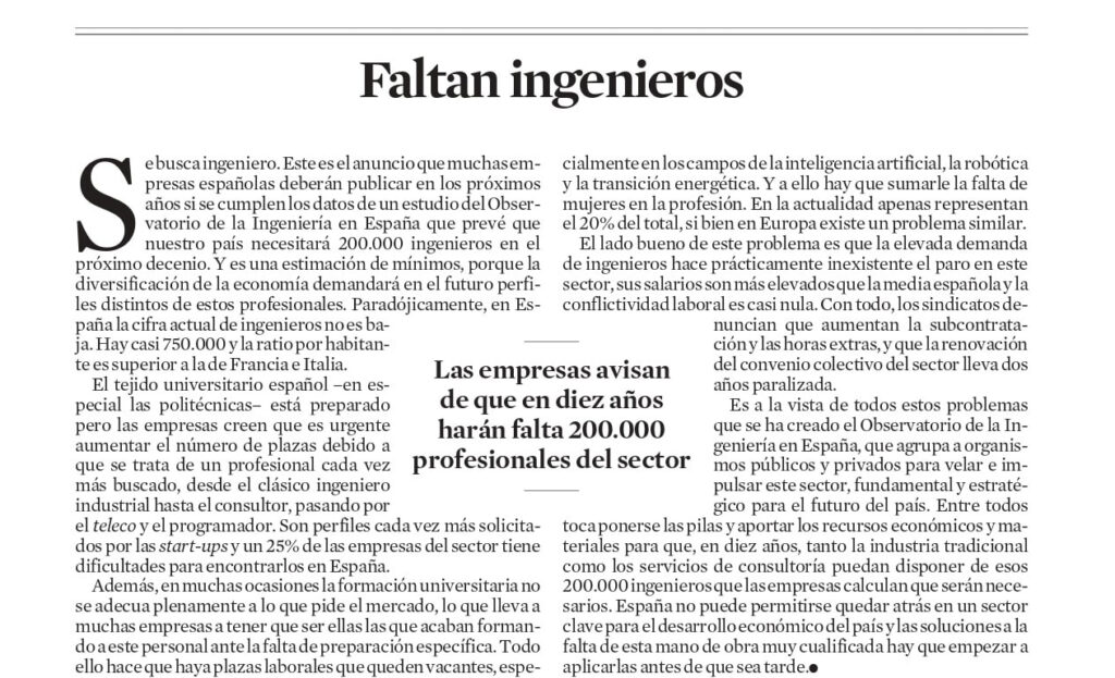Noticia en La Vanguardia